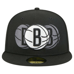 Brooklyn Nets Tri-Hit 59Fifty Fitted Hat Black