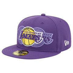 Los Angeles Lakers Tri-Hit 59Fifty Fitted Hat Purple