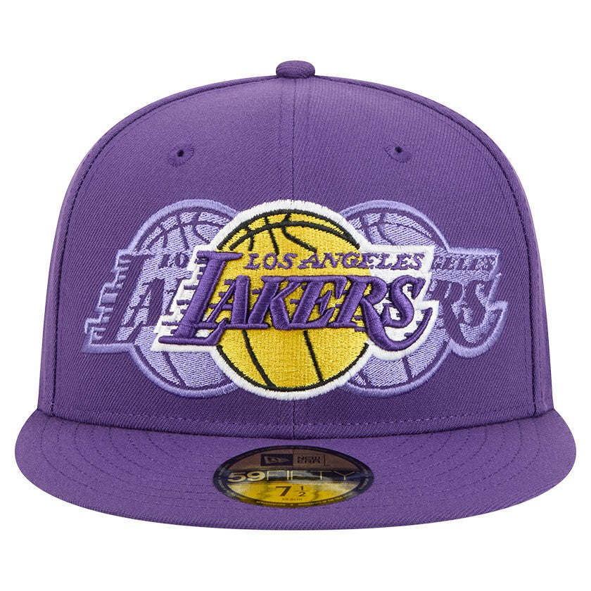 Los Angeles Lakers Tri-Hit 59Fifty Fitted Hat Purple