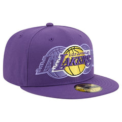 Los Angeles Lakers Tri-Hit 59Fifty Fitted Hat Purple