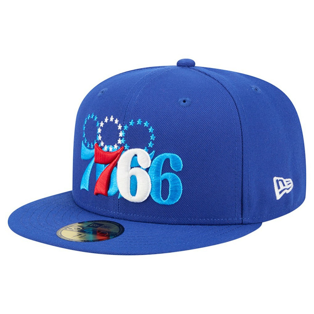 Philadelphia 76ers Tri-Hit 59Fifty Fitted Hat Royal