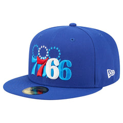 Philadelphia 76ers Tri-Hit 59Fifty Fitted Hat Royal