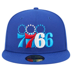 Philadelphia 76ers Tri-Hit 59Fifty Fitted Hat Royal