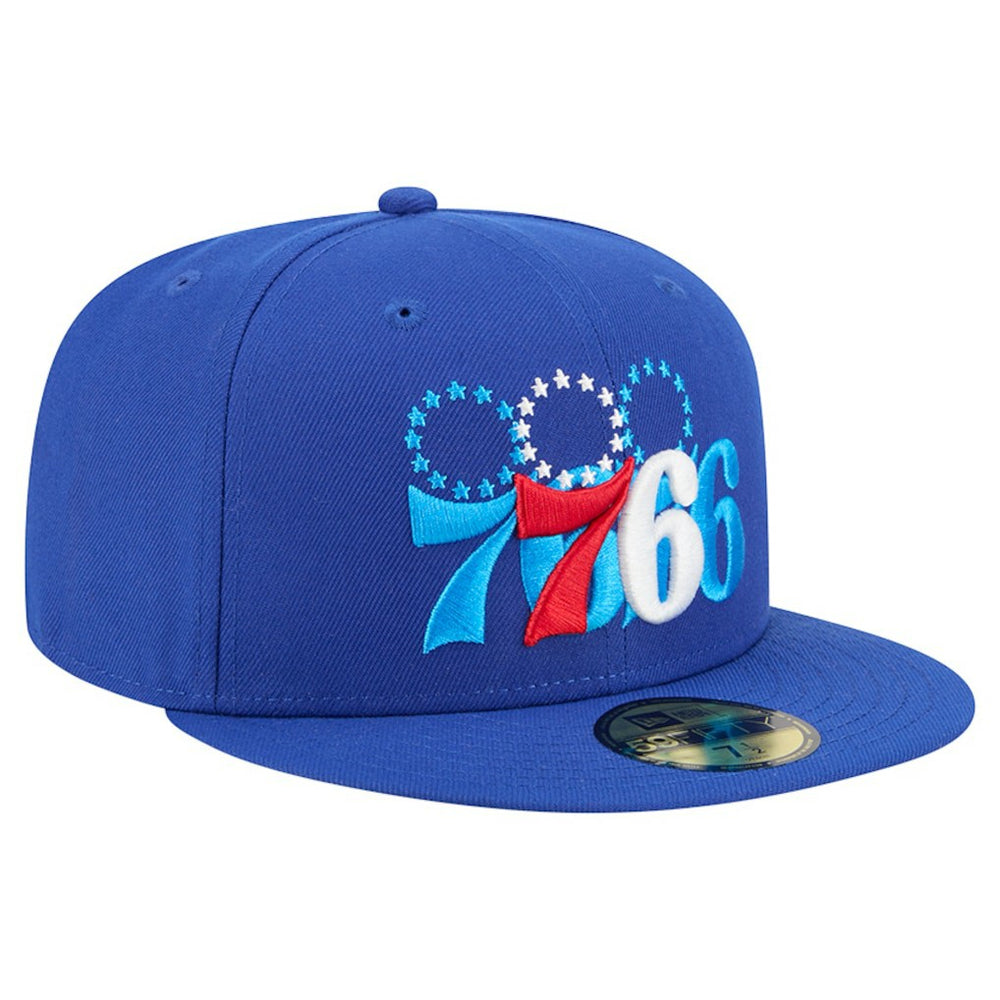 Philadelphia 76ers Tri-Hit 59Fifty Fitted Hat Royal