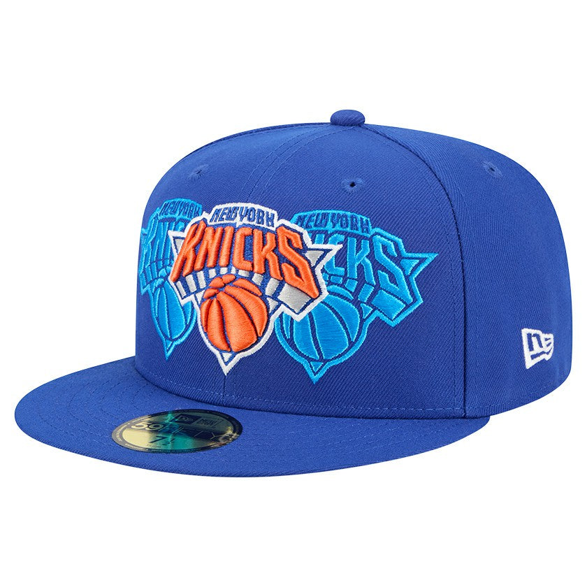 New York Knicks Tri-Hit 59Fifty Fitted Hat Blue