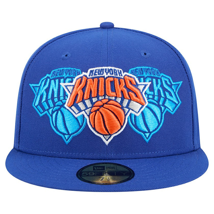 New York Knicks Tri-Hit 59Fifty Fitted Hat Blue