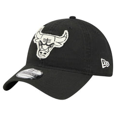 Chicago Bulls Stamp Fabric Applique 9TWENTY Adjustable Hat Black