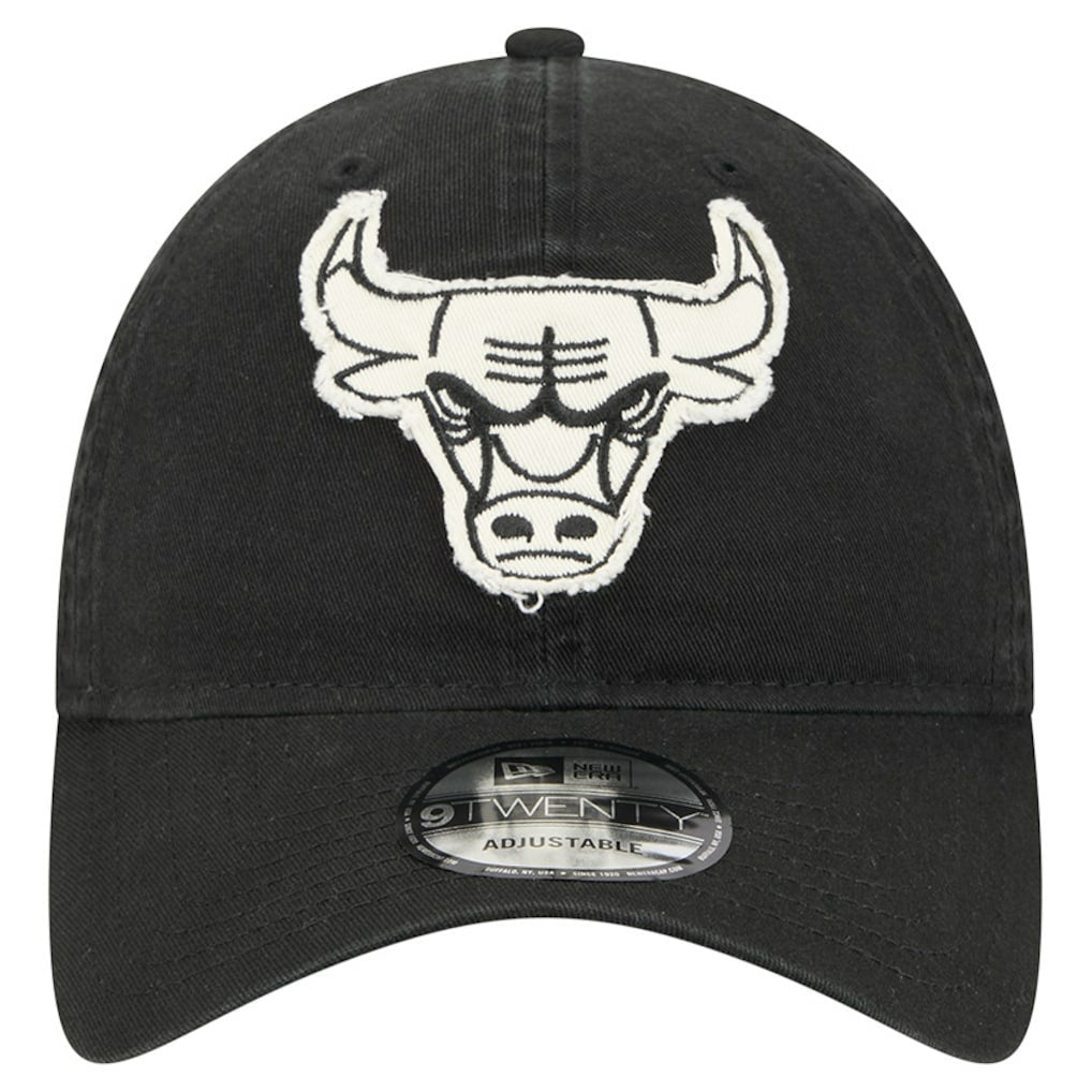 Chicago Bulls Stamp Fabric Applique 9TWENTY Adjustable Hat Black