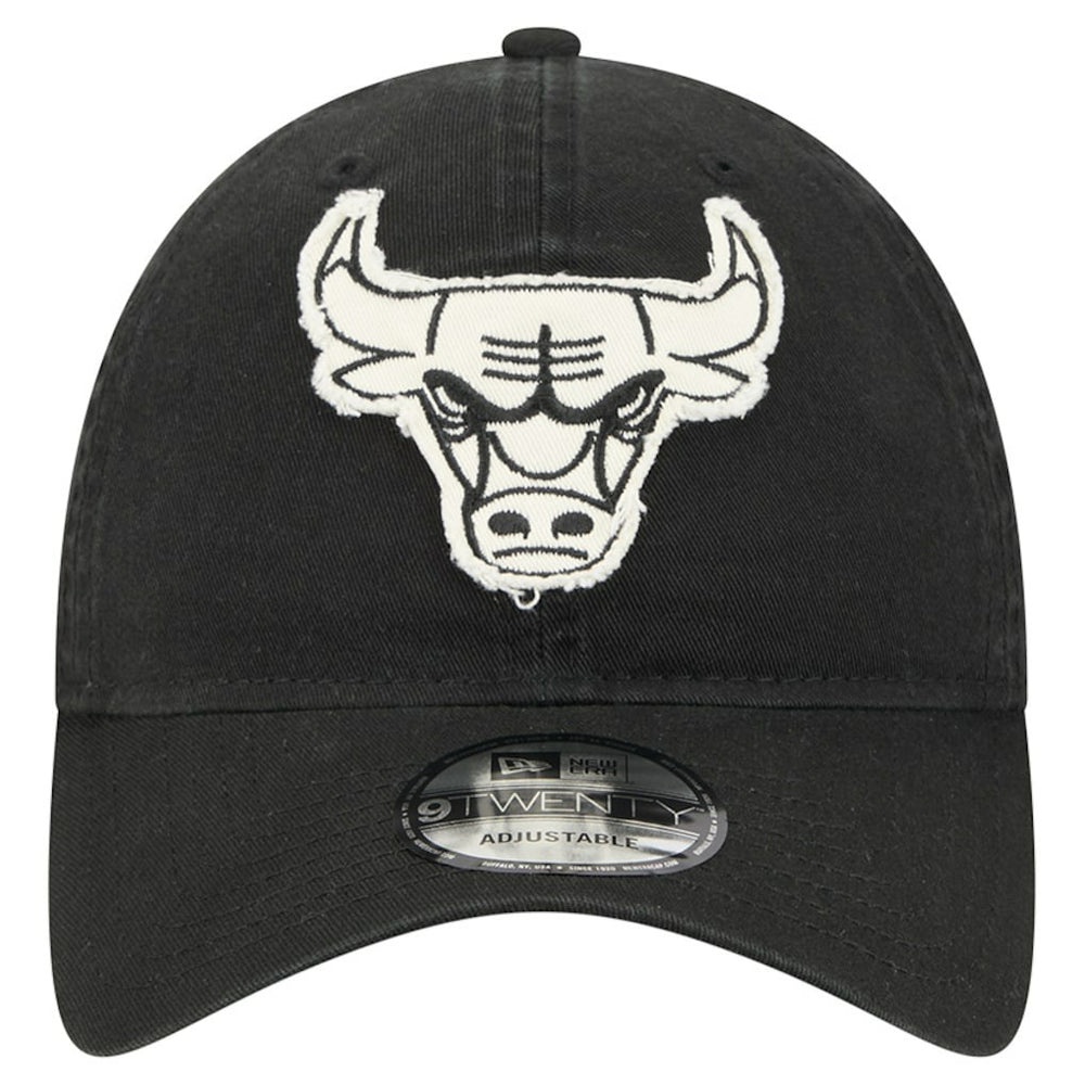Chicago Bulls Stamp Fabric Applique 9TWENTY Adjustable Hat Black