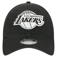 Los Angeles Lakers Stamp Fabric Applique 9TWENTY Adjustable Hat Black