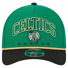 Boston Celtics Bold Arch COOLERA 9FORTY A-Frame M-Crown Adjustable Hat Kelly Green
