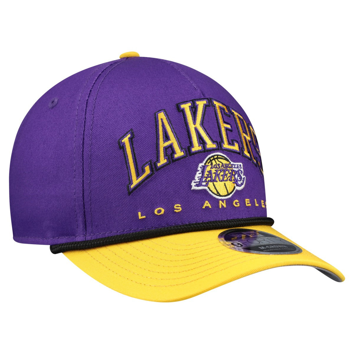 Los Angeles Lakers Bold Arch COOLERA 9FORTY A-Frame M-Crown Adjustable Hat Purple