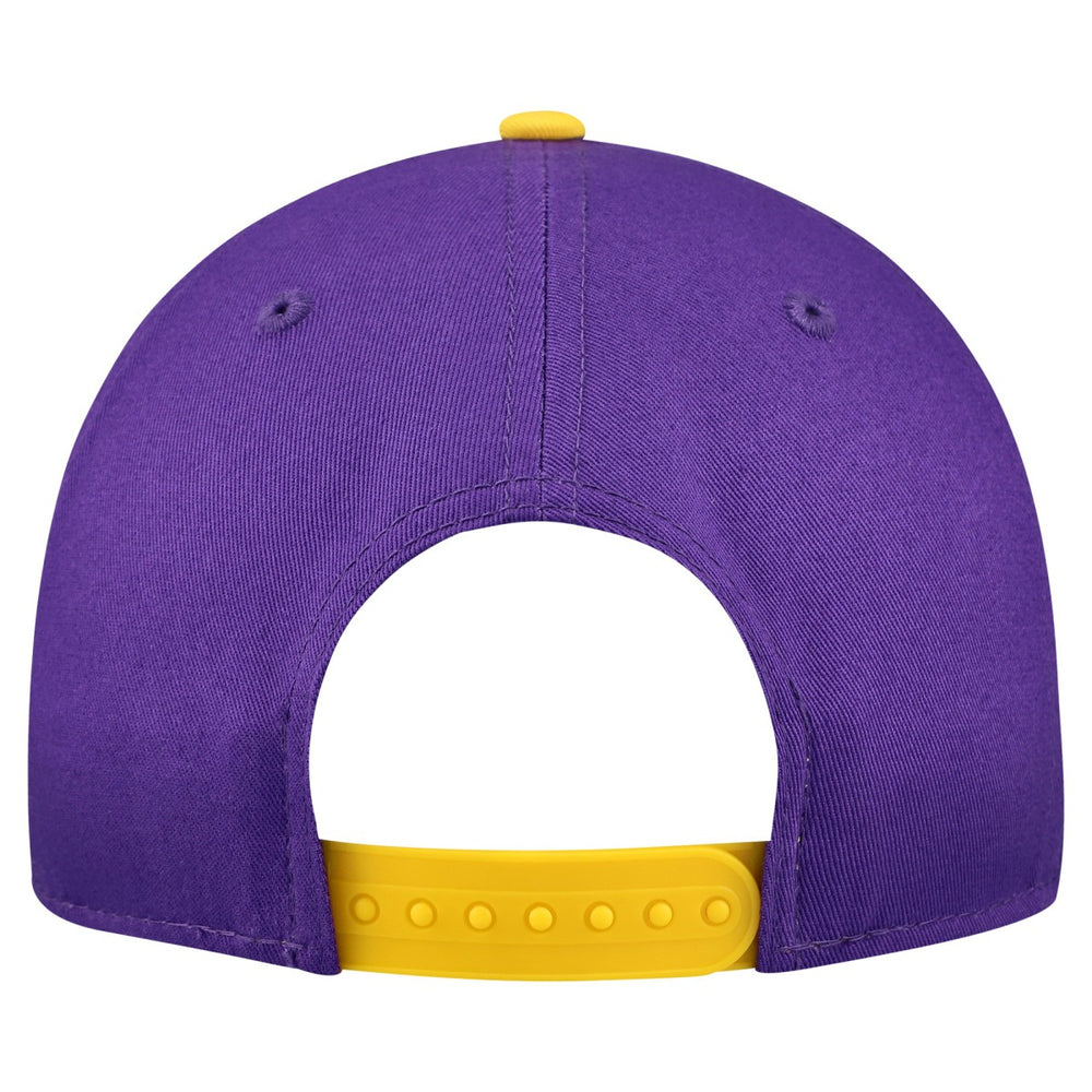 Los Angeles Lakers Bold Arch COOLERA 9FORTY A-Frame M-Crown Adjustable Hat Purple
