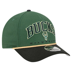 Milwaukee Bucks Bold Arch COOLERA 9FORTY A-Frame M-Crown Adjustable Hat Hunter Green
