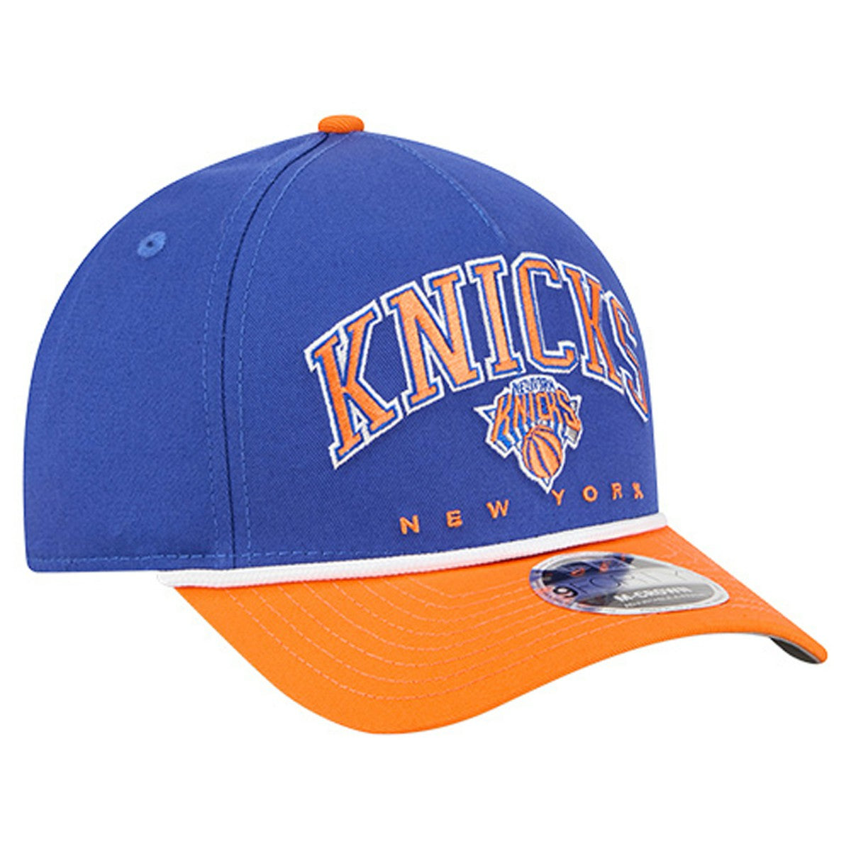 New York Knicks Bold Arch COOLERA 9FORTY A-Frame M-Crown Adjustable Hat Blue