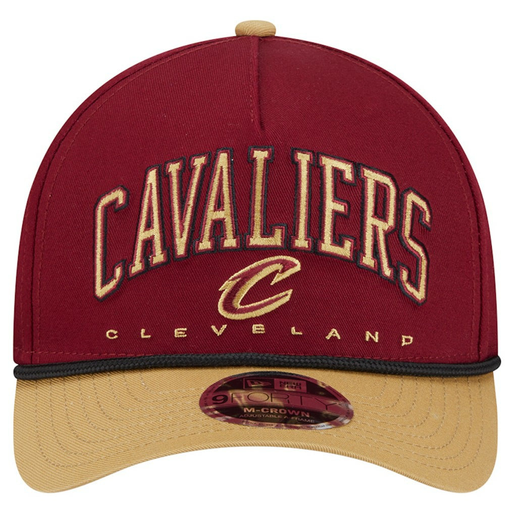 Cleveland Cavaliers Bold Arch COOLERA 9FORTY A-Frame M-Crown Adjustable Hat Wine