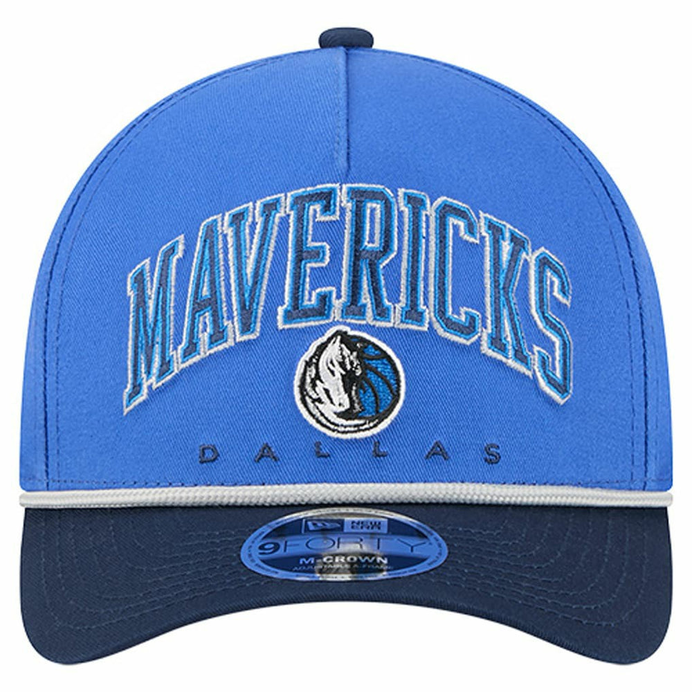 Dallas Mavericks Bold Arch COOLERA 9FORTY A-Frame M-Crown Adjustable Hat Blue