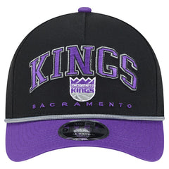 Sacramento Kings Bold Arch COOLERA 9FORTY A-Frame M-Crown Adjustable Hat Black