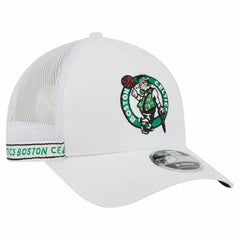 Boston Celtics Featherweight Team Tape 9FORTY M-Crown A-Frame Adjustable Hat White