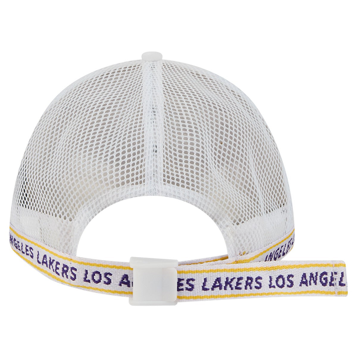 Los Angeles Lakers Featherweight Team Tape 9FORTY M-Crown A-Frame Adjustable Hat White