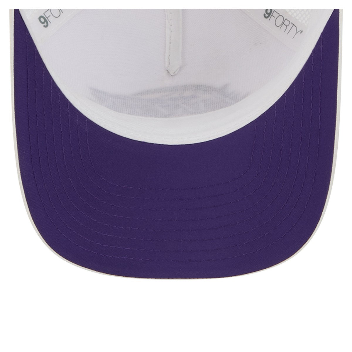 Los Angeles Lakers Featherweight Team Tape 9FORTY M-Crown A-Frame Adjustable Hat White