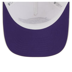Los Angeles Lakers Featherweight Team Tape 9FORTY M-Crown A-Frame Adjustable Hat White