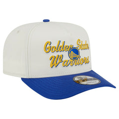 Golden State Warriors Chainstitch 9FIFTY A-Frame Snapback Hat Cream/Royal