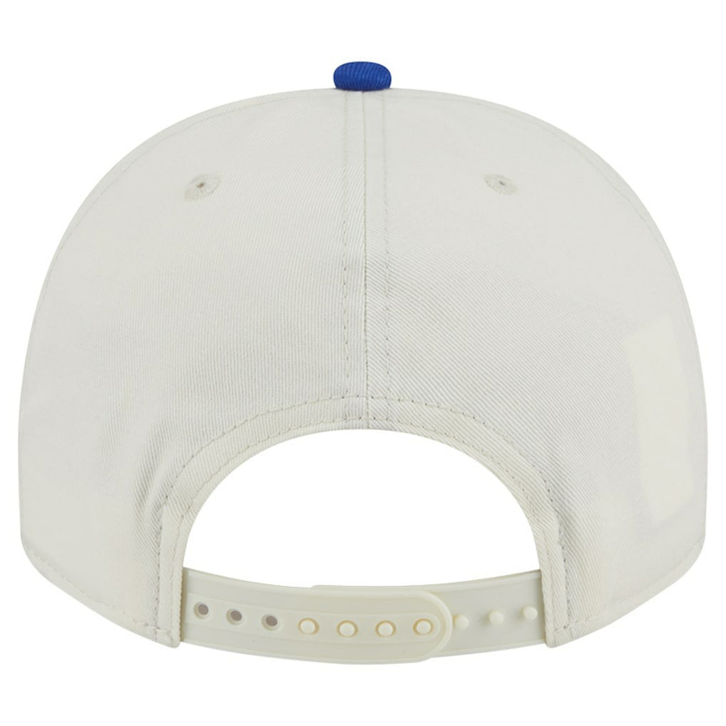 Golden State Warriors Chainstitch 9FIFTY A-Frame Snapback Hat Cream/Royal
