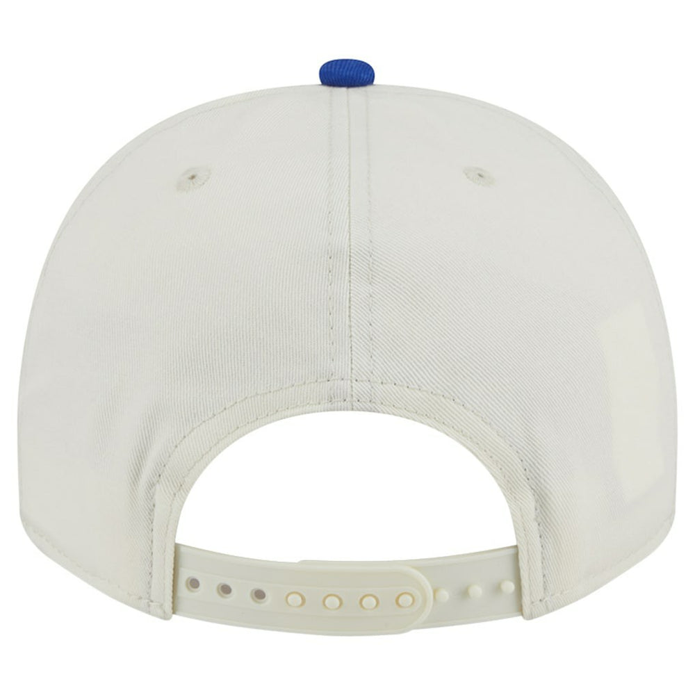 Golden State Warriors Chainstitch 9FIFTY A-Frame Snapback Hat Cream/Royal