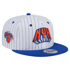 New York Knicks Deceptor Pinstripe 9FIFTY Snapback Hat White