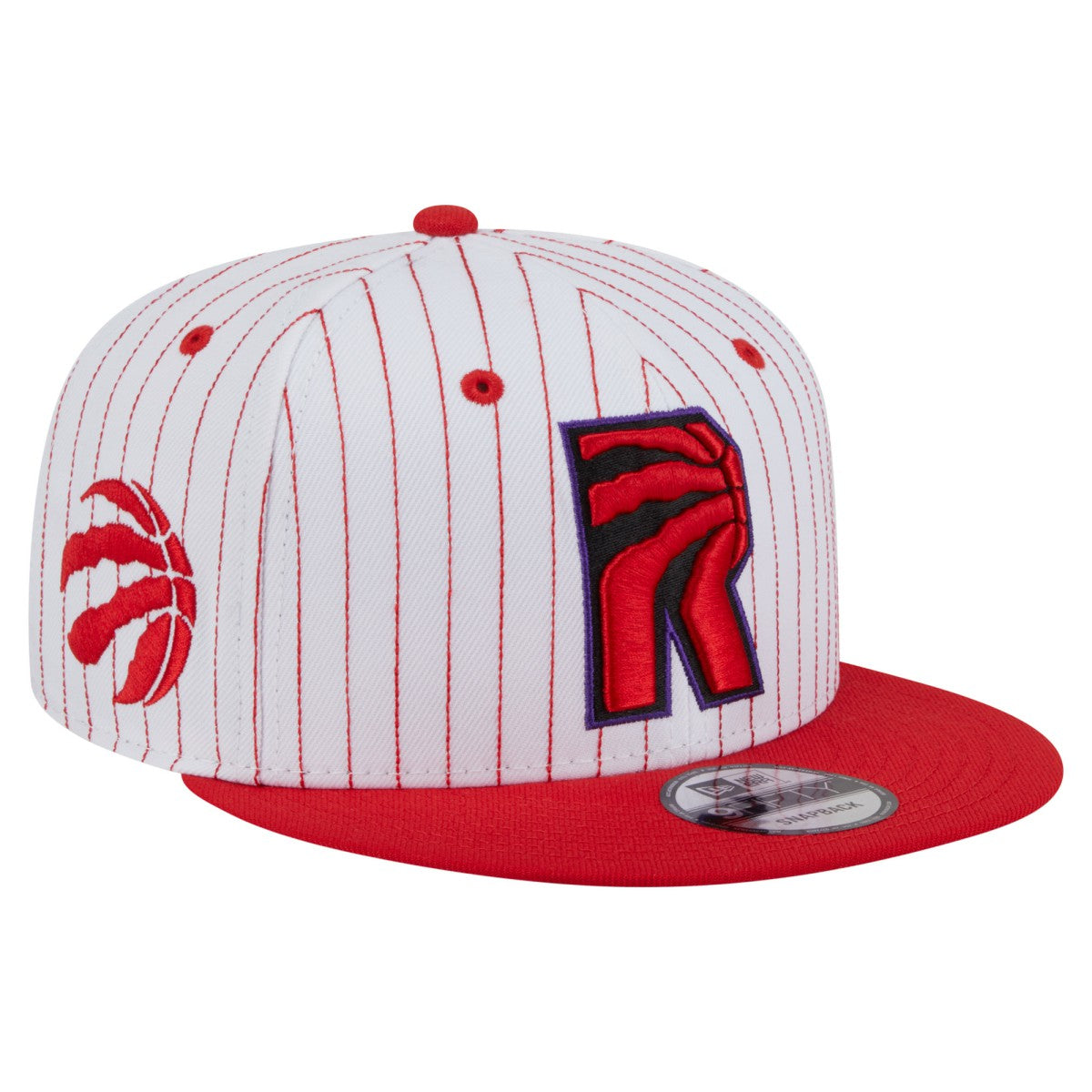 Toronto Raptors Deceptor Pinstripe 9FIFTY Snapback Hat White