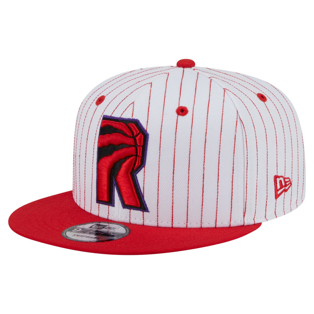 Toronto Raptors Deceptor Pinstripe 9FIFTY Snapback Hat White