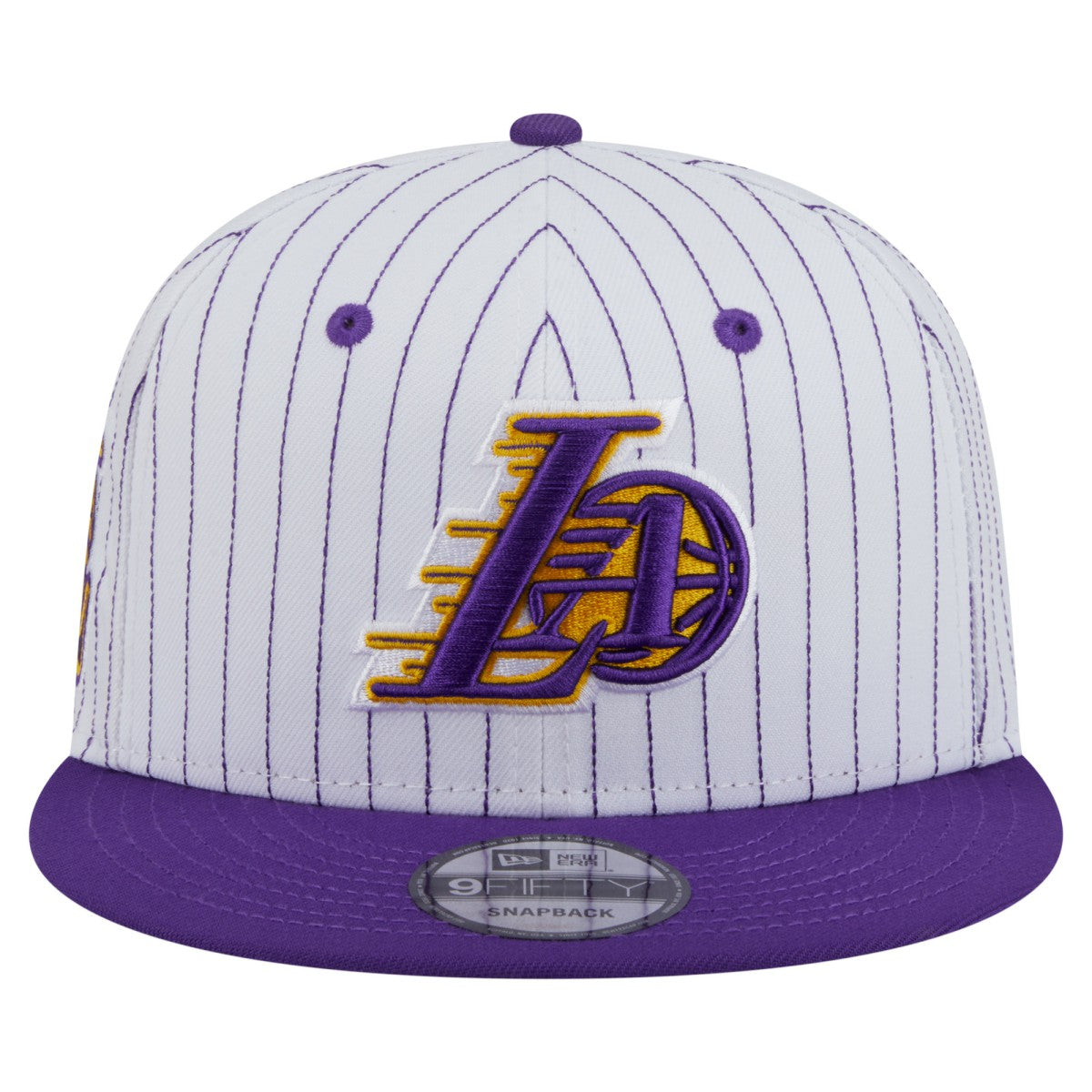 Los Angeles Lakers Deceptor Pinstripe 9FIFTY Snapback Hat White