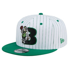 Boston Celtics Deceptor Pinstripe 9FIFTY Snapback Hat White