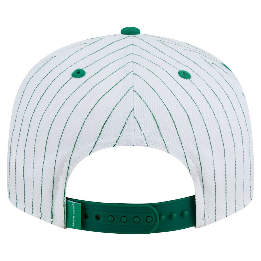 Boston Celtics Deceptor Pinstripe 9FIFTY Snapback Hat White