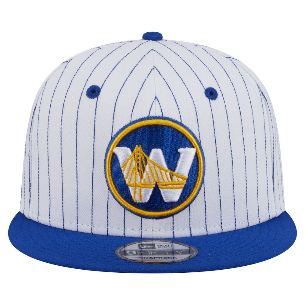 Golden State Warriors Deceptor Pinstripe 9FIFTY Snapback Hat White