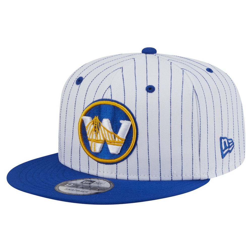 Golden State Warriors Deceptor Pinstripe 9FIFTY Snapback Hat White