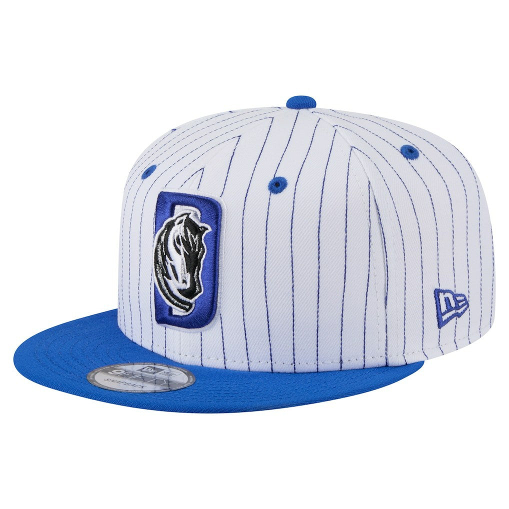 Dallas Mavericks Deceptor Pinstripe 9FIFTY Snapback Hat White