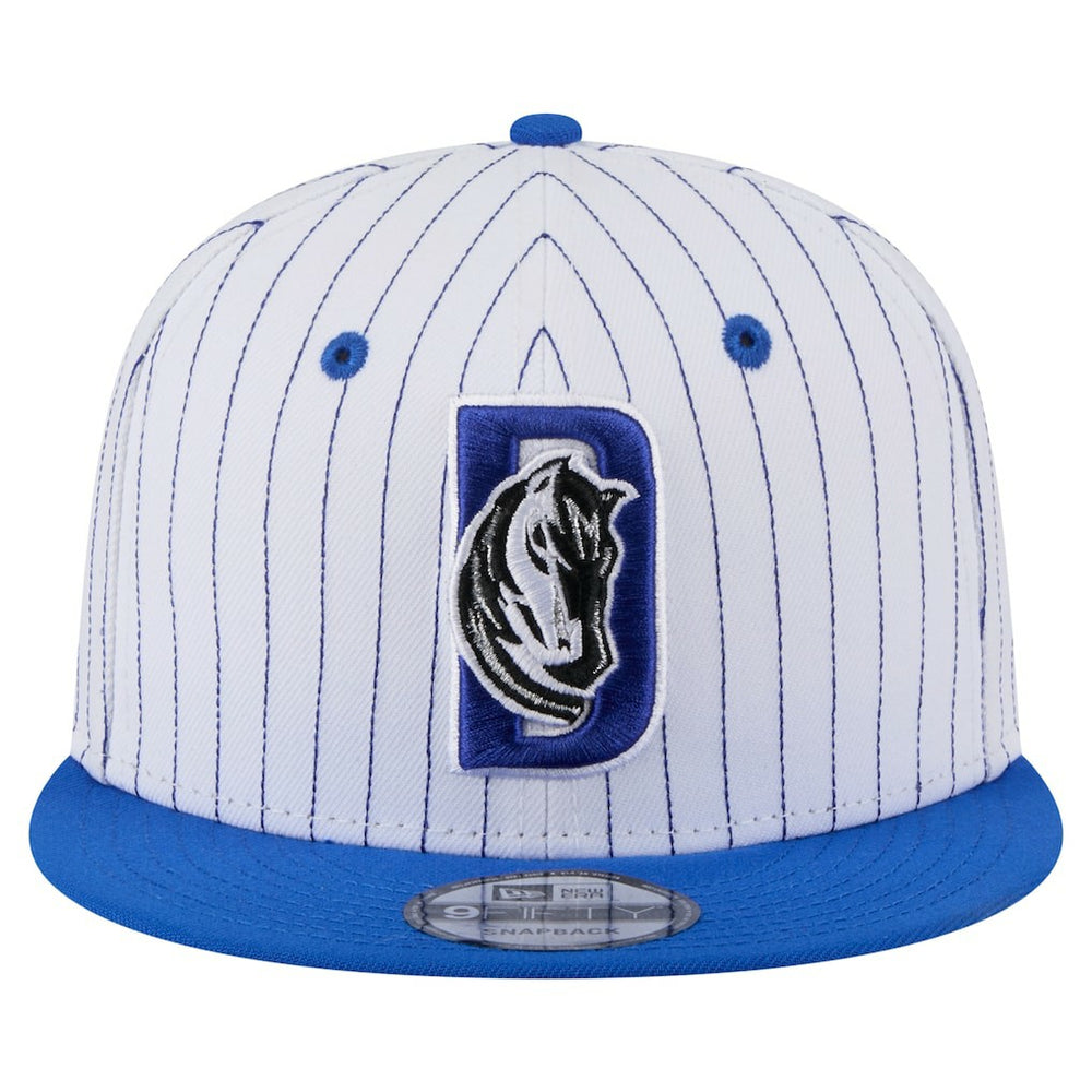 Dallas Mavericks Deceptor Pinstripe 9FIFTY Snapback Hat White