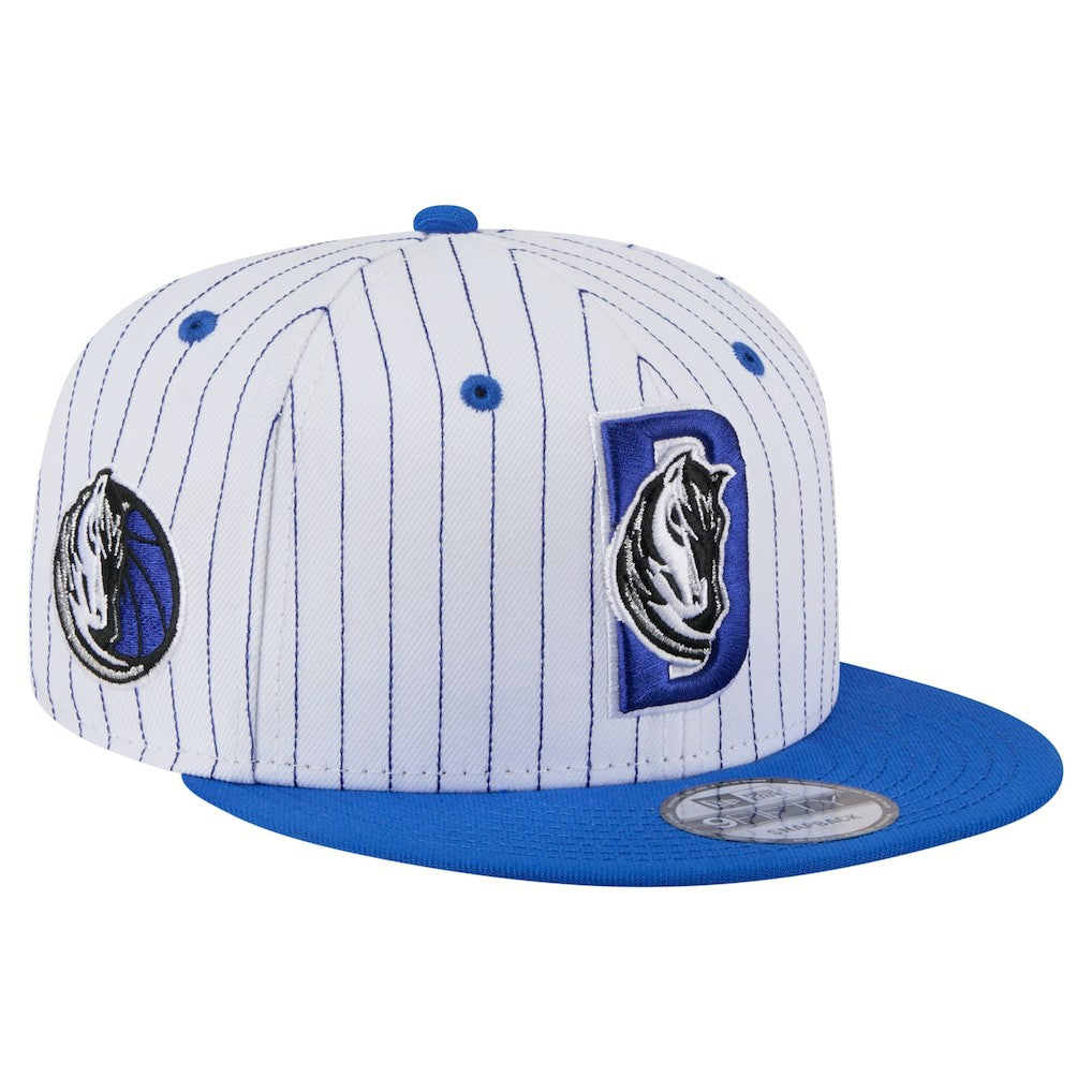 Dallas Mavericks Deceptor Pinstripe 9FIFTY Snapback Hat White