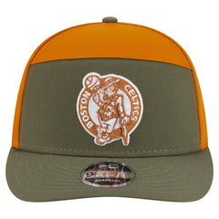 Boston Celtics Two-Tone Color Pack Split Panel 9FIFTY Adjustable Hat Olive/Burnt Orange