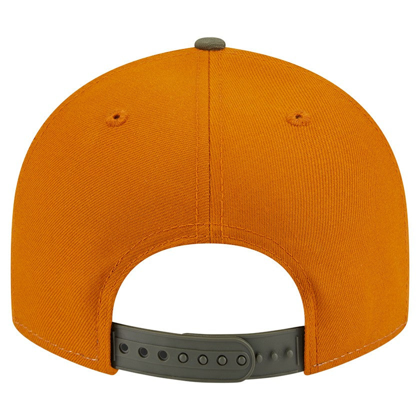Los Angeles Lakers Two-Tone Color Pack Split Panel 9FIFTY Adjustable Hat Olive/Burnt Orange
