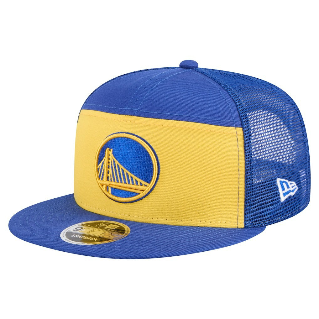 Golden State Warriors Outdoor Split Panel 9FIFTY Snapback Hat Gold/Royal