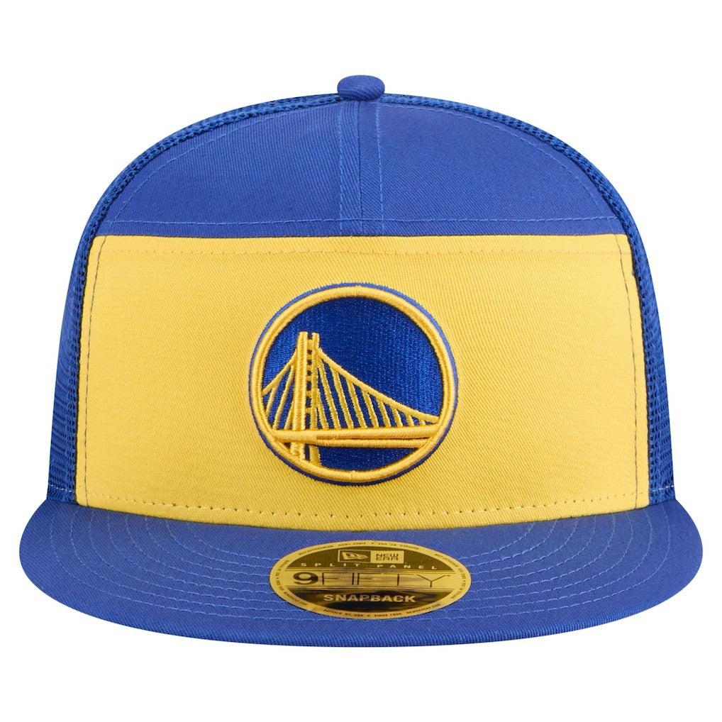 Golden State Warriors Outdoor Split Panel 9FIFTY Snapback Hat Gold/Royal