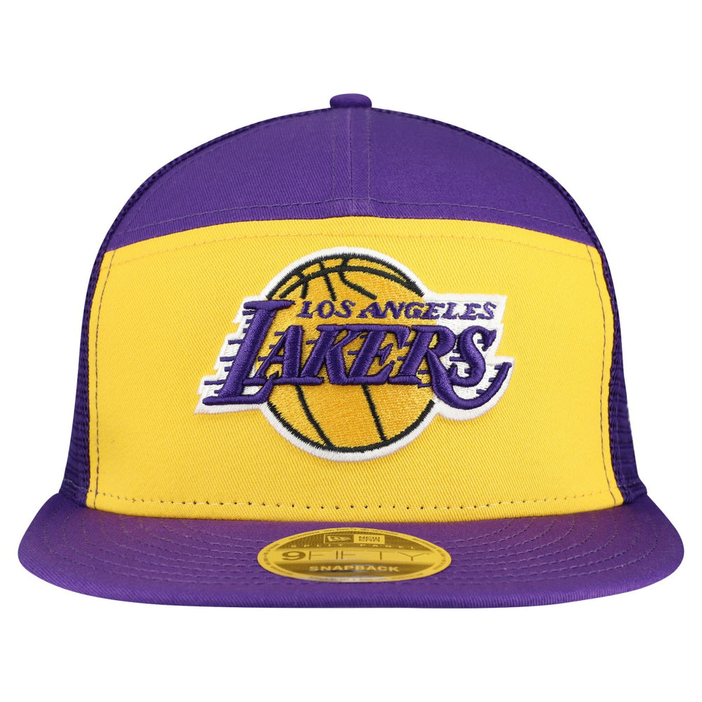 Los Angeles Lakers Outdoor Split Panel 9FIFTY Snapback Hat Gold/Purple