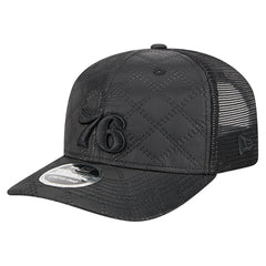Philadelphia 76ers Quilted 9SEVENTY Trucker Adjustable Hat Black