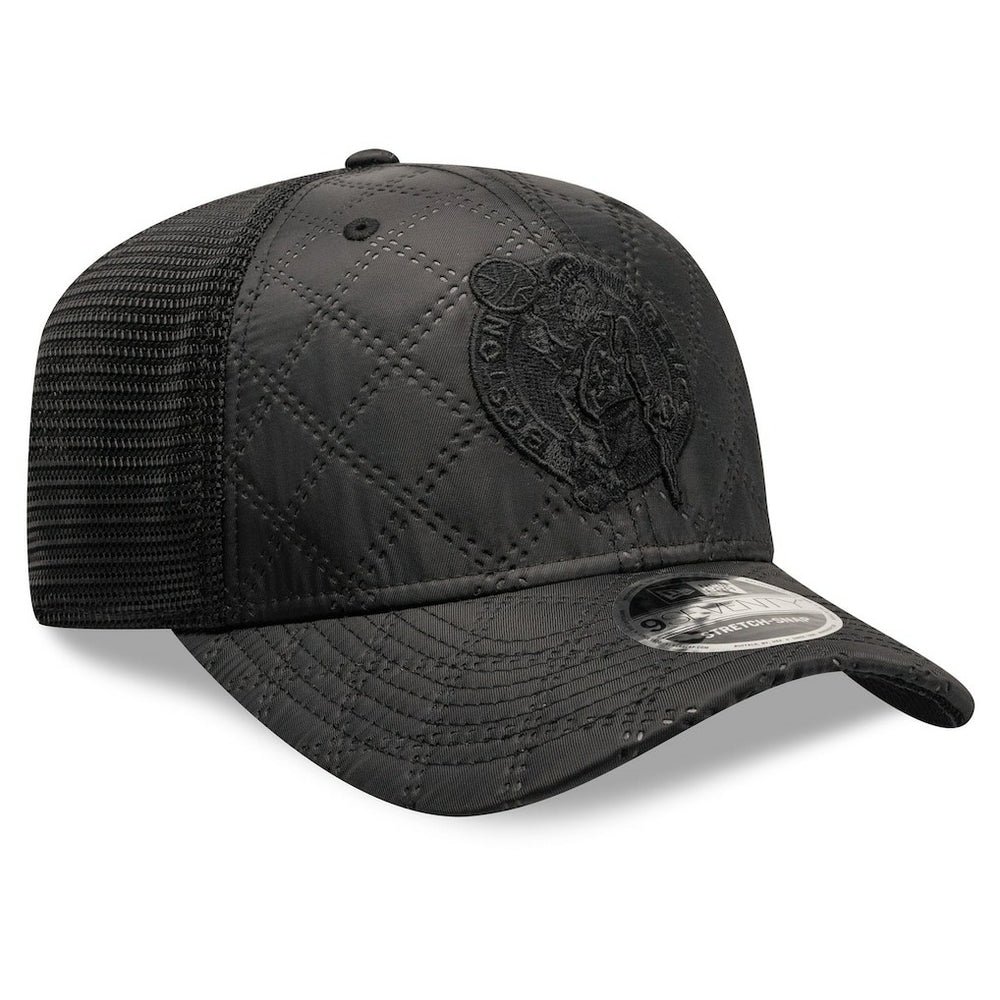 Boston Celtics Quilted 9SEVENTY Trucker Adjustable Hat Black