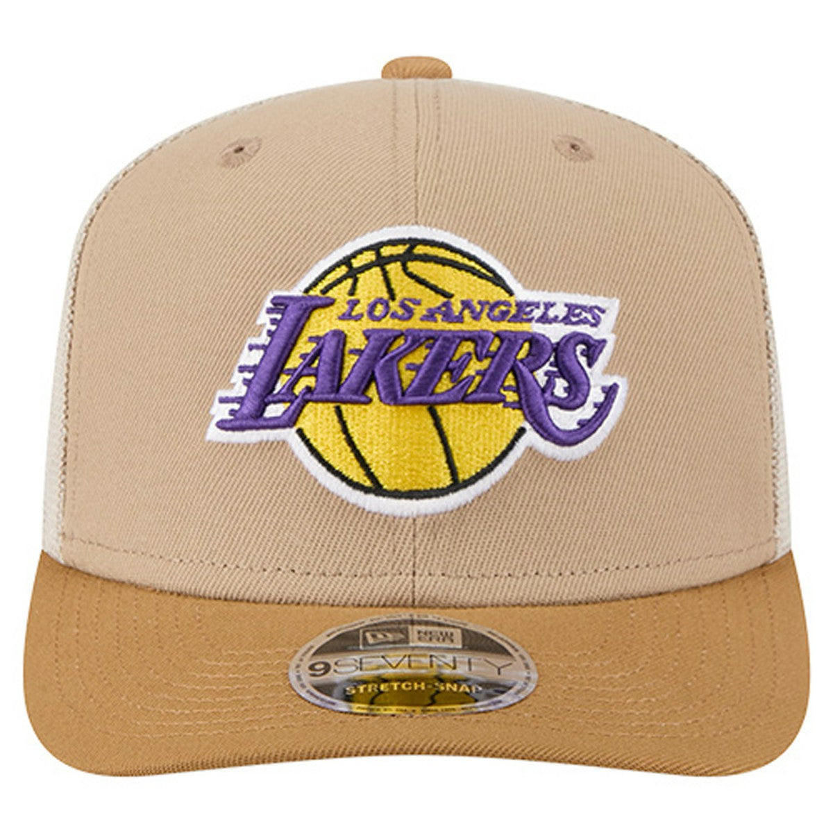 Los Angeles Lakers Two-Tone 9SEVENTY Adjustable Trucker Hat Tan/Light Brown