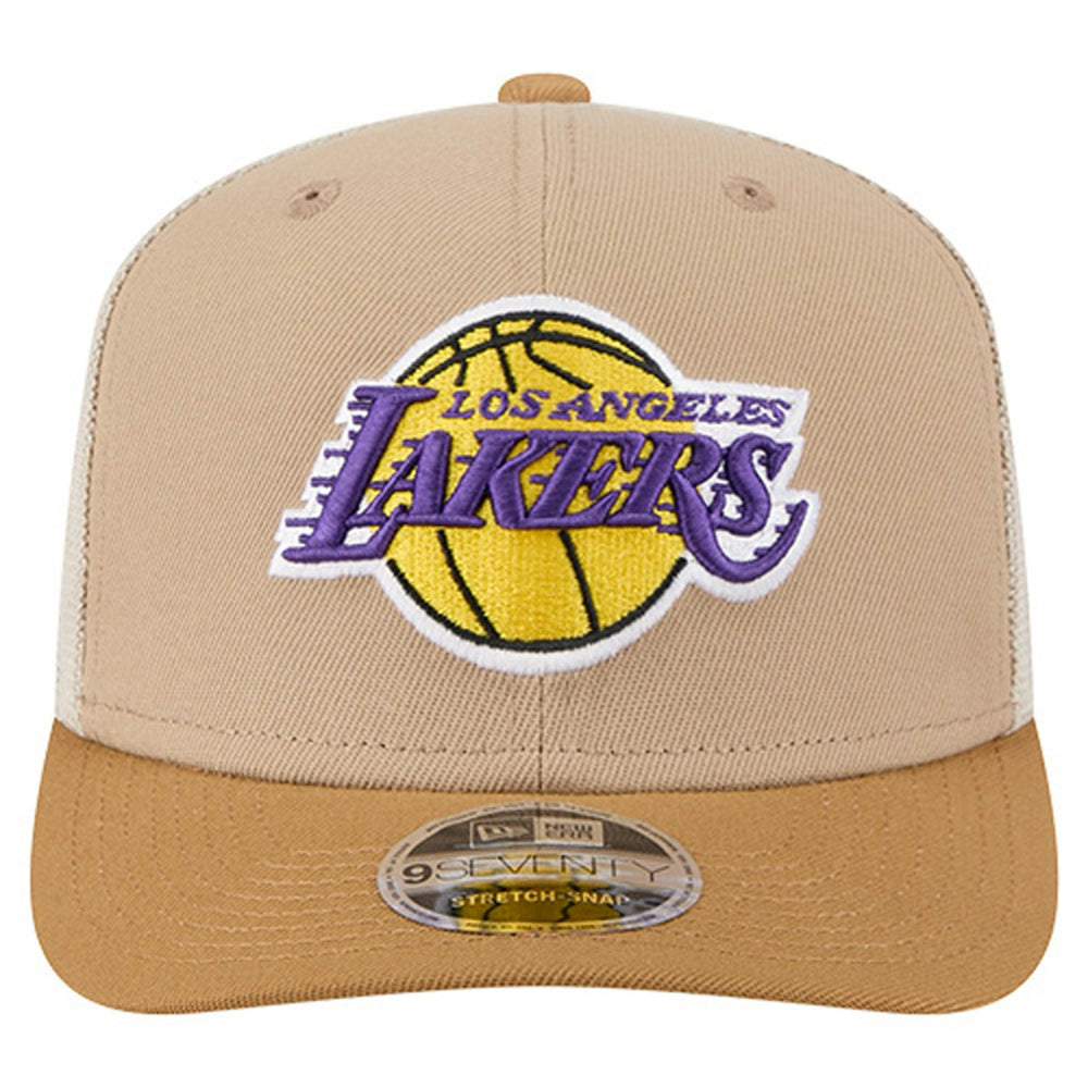 Los Angeles Lakers Two-Tone 9SEVENTY Adjustable Trucker Hat Tan/Light Brown
