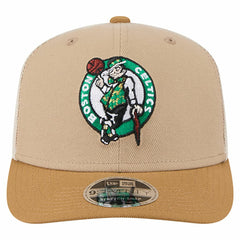 Boston Celtics Two-Tone 9SEVENTY Adjustable Trucker Hat Tan/Light Brown
